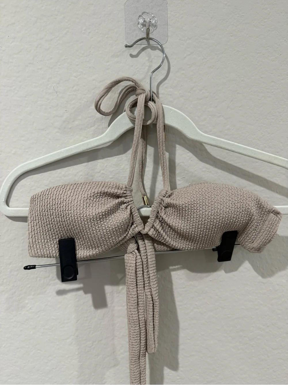 Monday Swimwear Copacabana Top and Java Bottom - Oat Crinkle in Size P